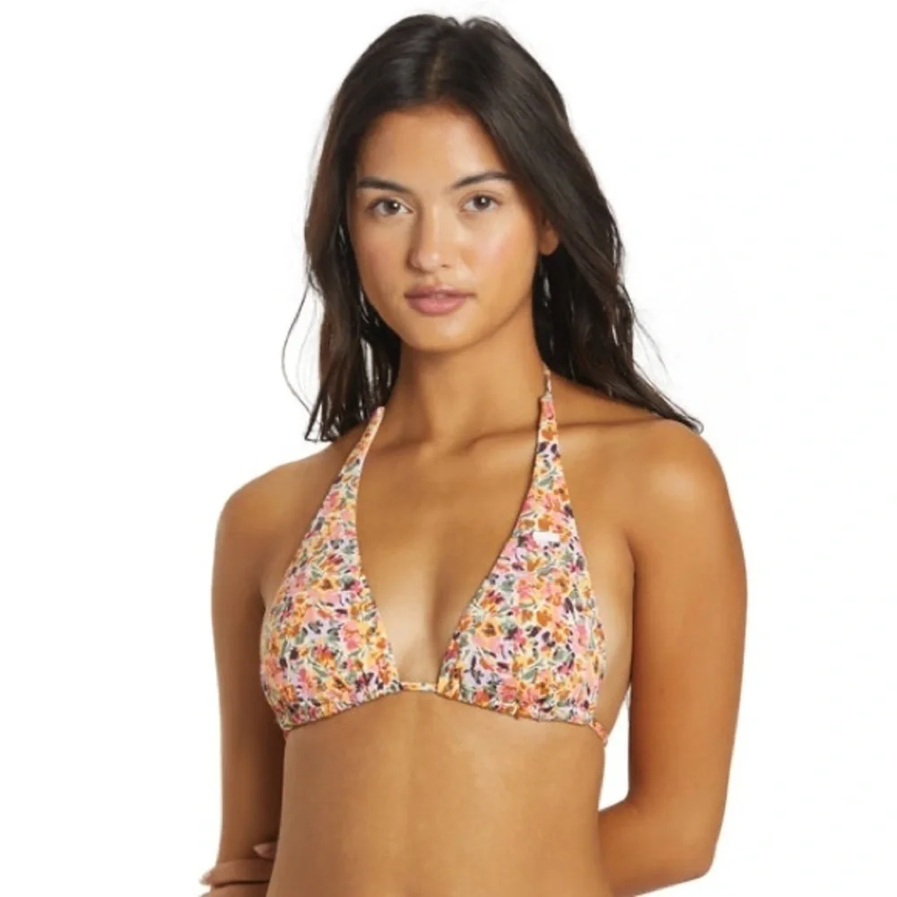 Roxy Floral Bikini Triangle Top and Ultracheeky Bottom - Picture 2 of 9